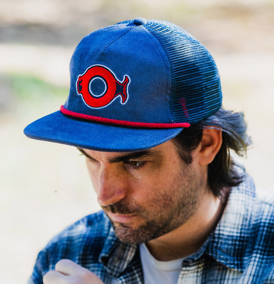 Donut Fish Corduroy Mesh Trucker Hat