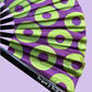 Donut Hand Fan Large - Purple Green