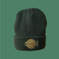 Timber Fish Waffle Knit Beanie Hat Green