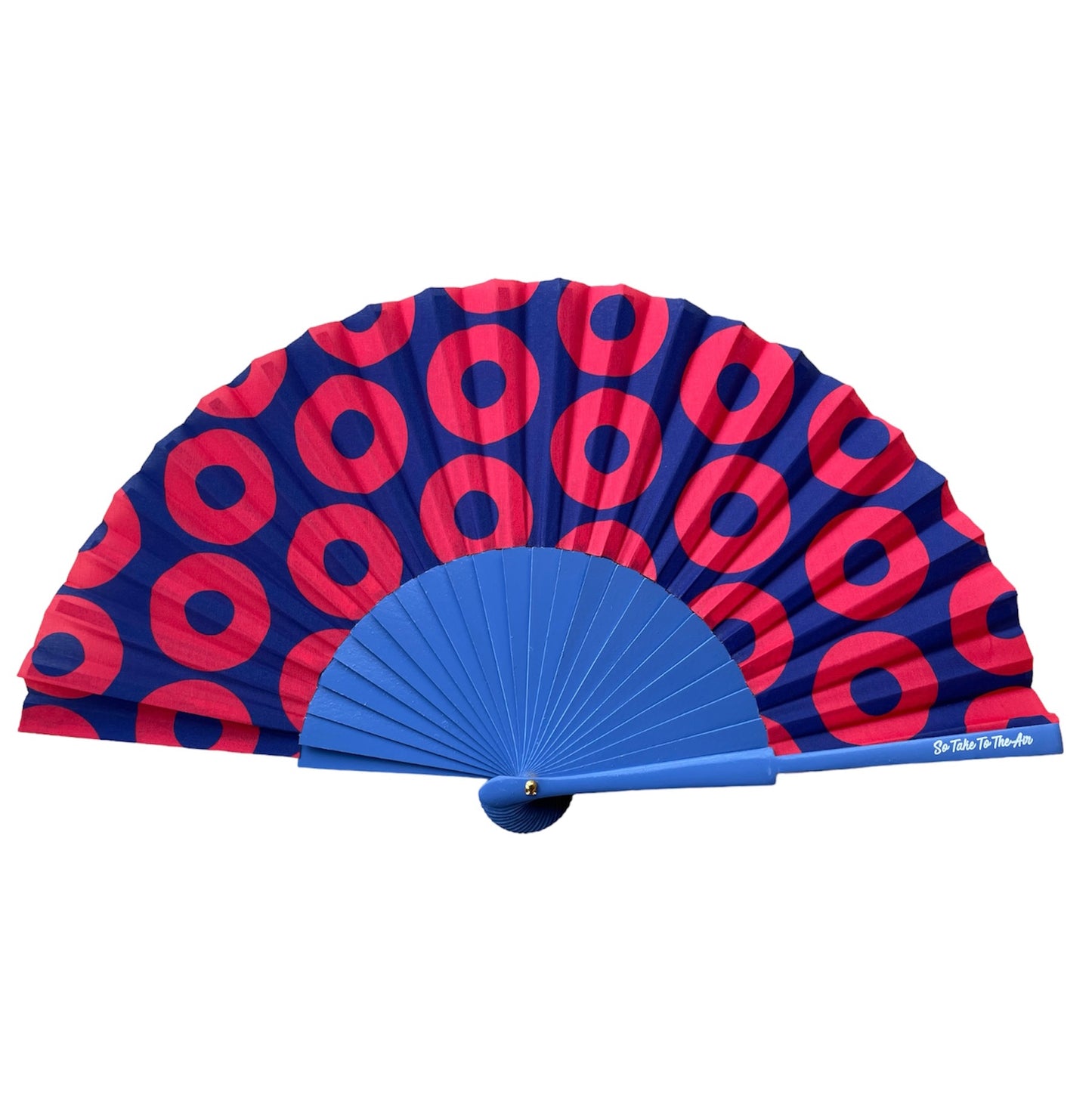 Fishman Donut Hand Fan Blue