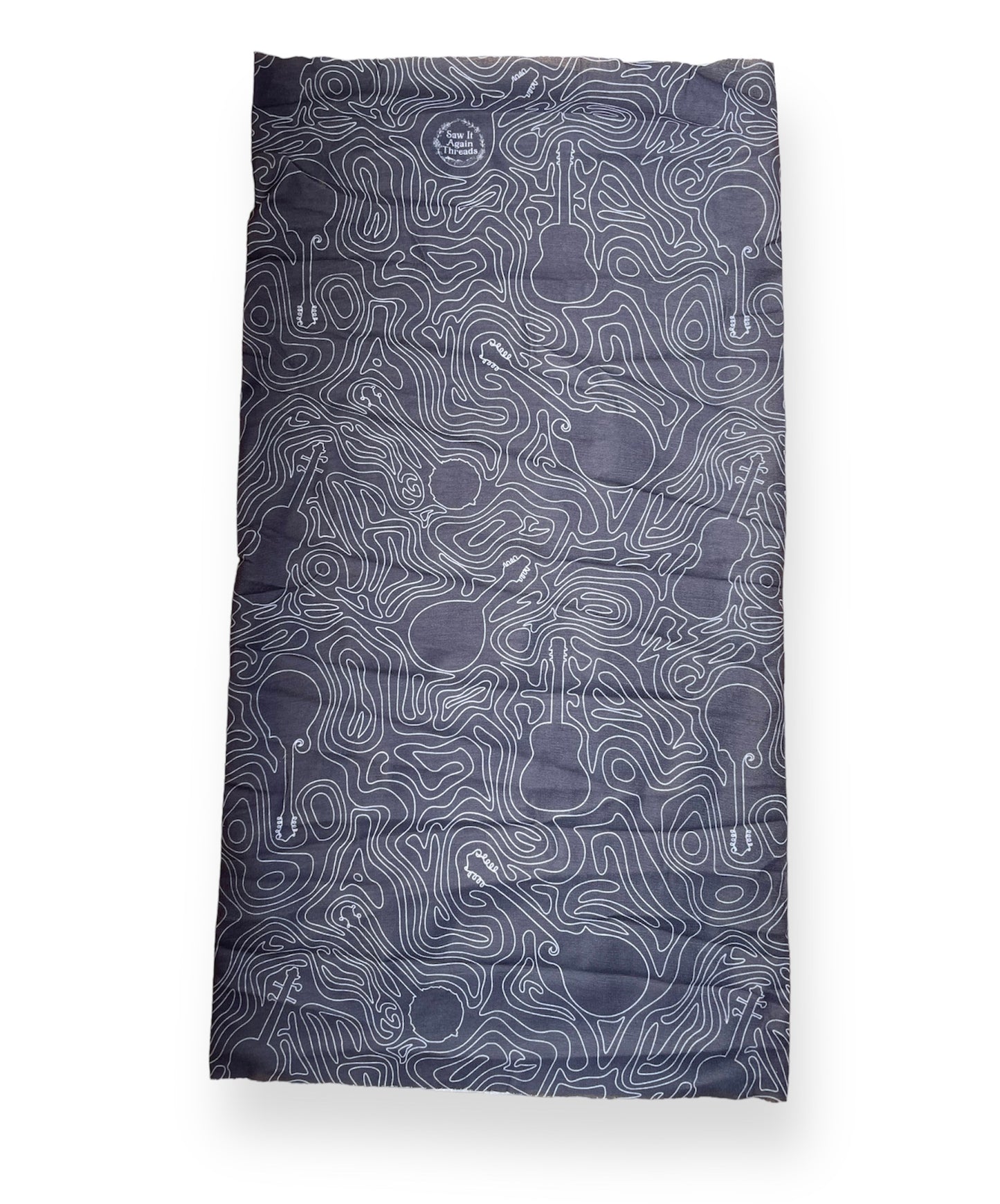 Bluegrass Topography Tube Scarf Black