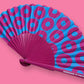 Donut Hand Fan - Pink Blue