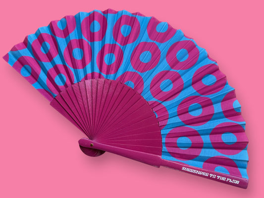 Donut Hand Fan - Pink Blue
