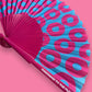 Donut Hand Fan - Pink Blue