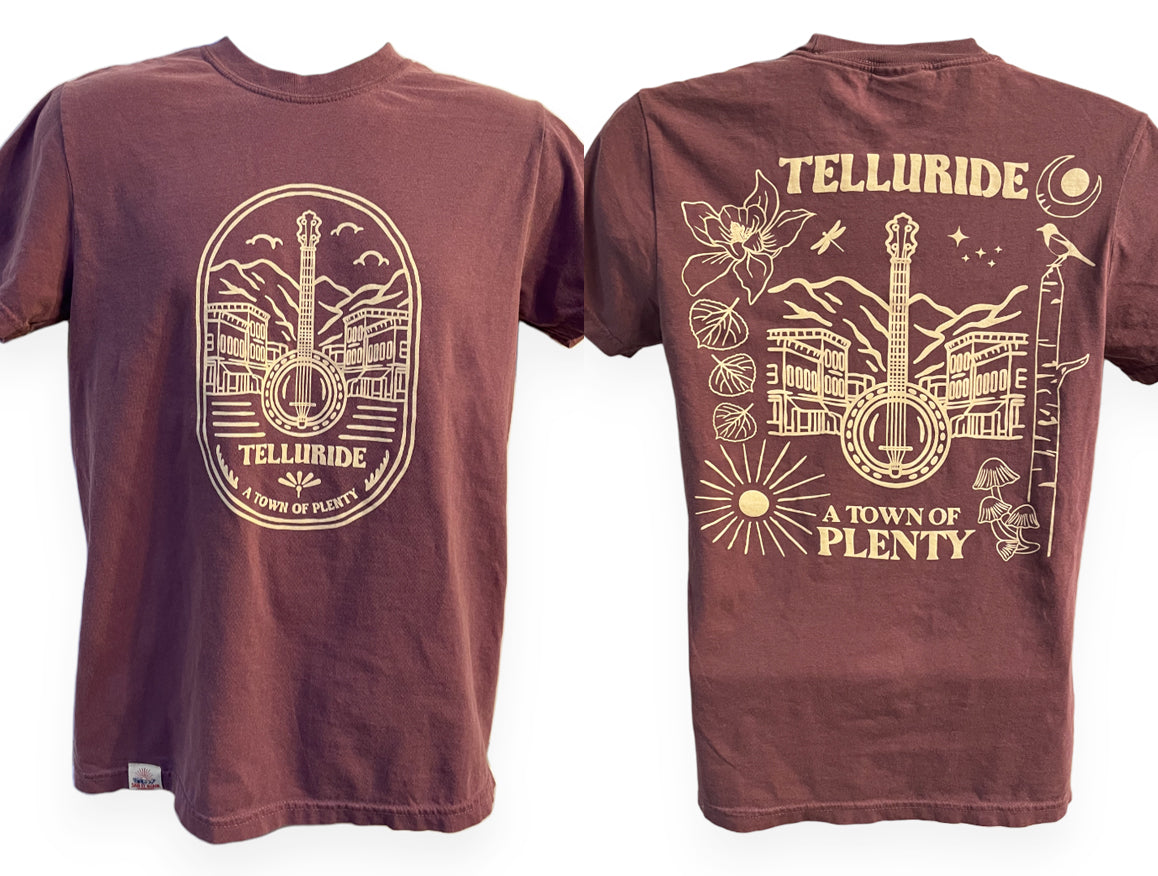 Telluride Banjo T Shirt Red