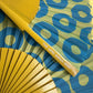 Donut Hand Fan - Yellow Blue