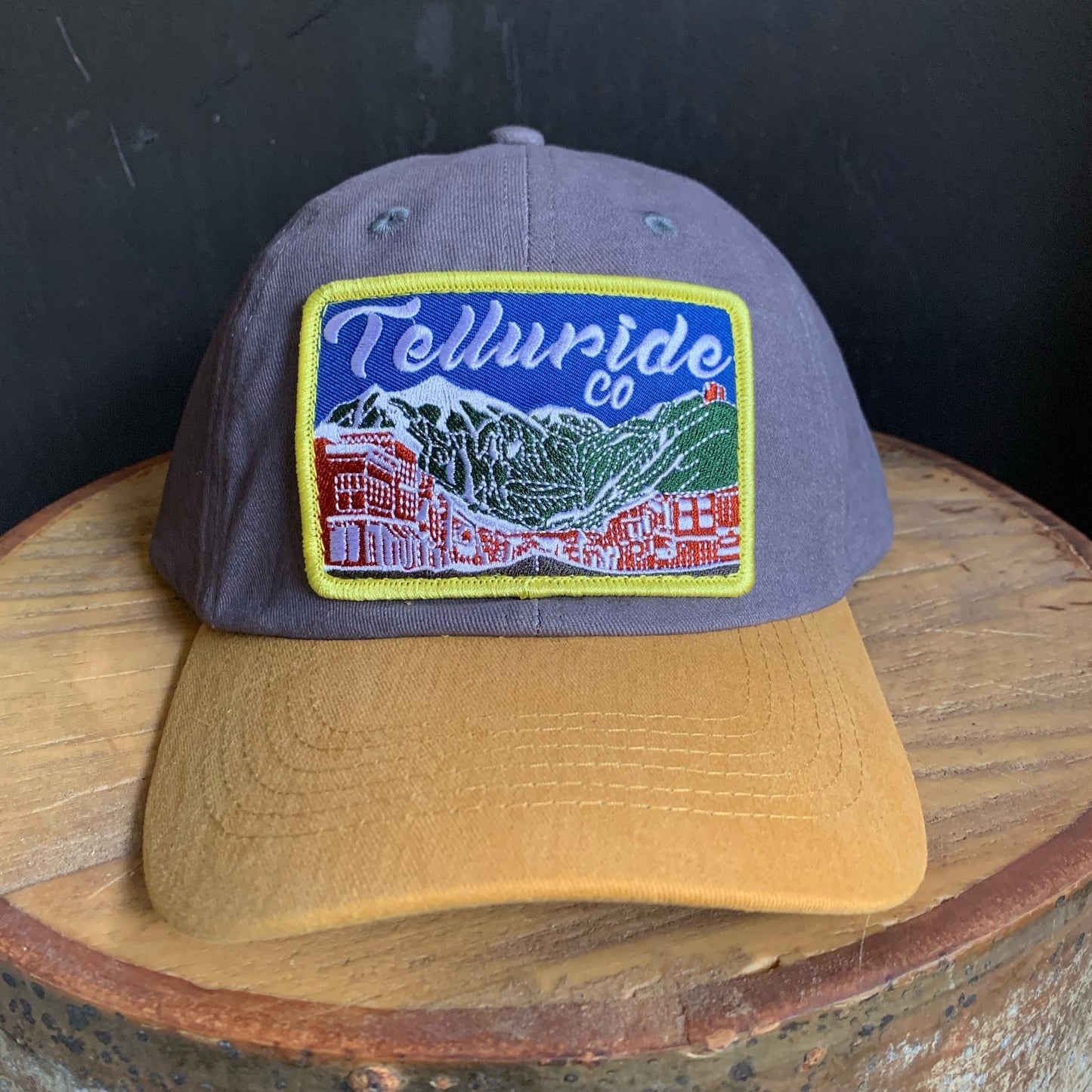 Telluride Colorado Gold Brim Dad Hat