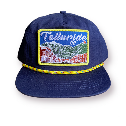 Telluride Colorado Blue Ripstop Patch Hat