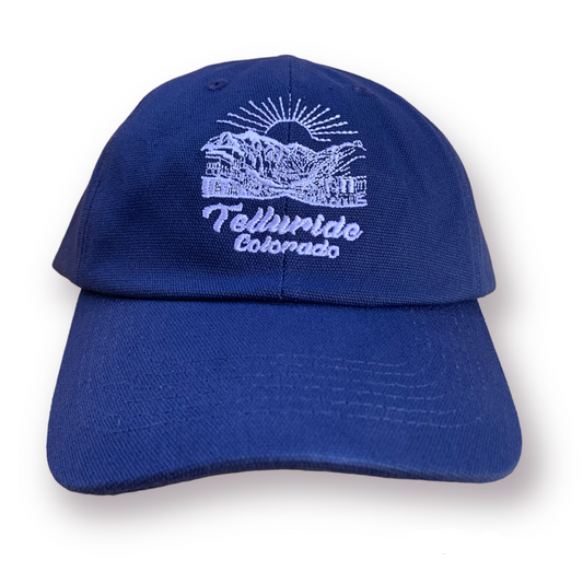 Telluride Colorado Blue Cotton Baseball Hat