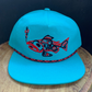 Native Fish Canvas Hat- Teal