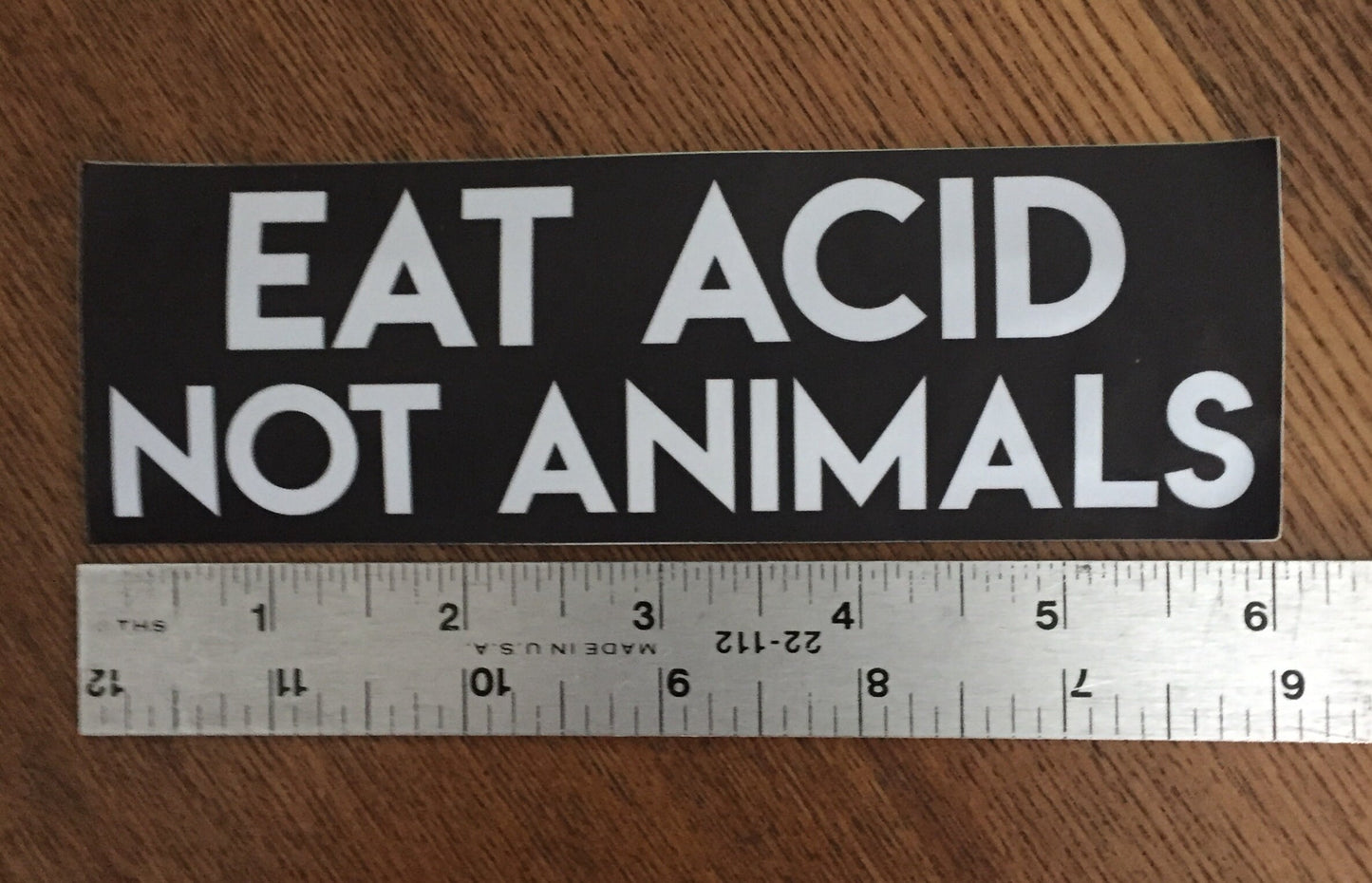 Eat Acid Not Animals vegetarian vegan bumper stickers (2)