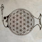 Mandala Fish Sticker Clear Black (2)