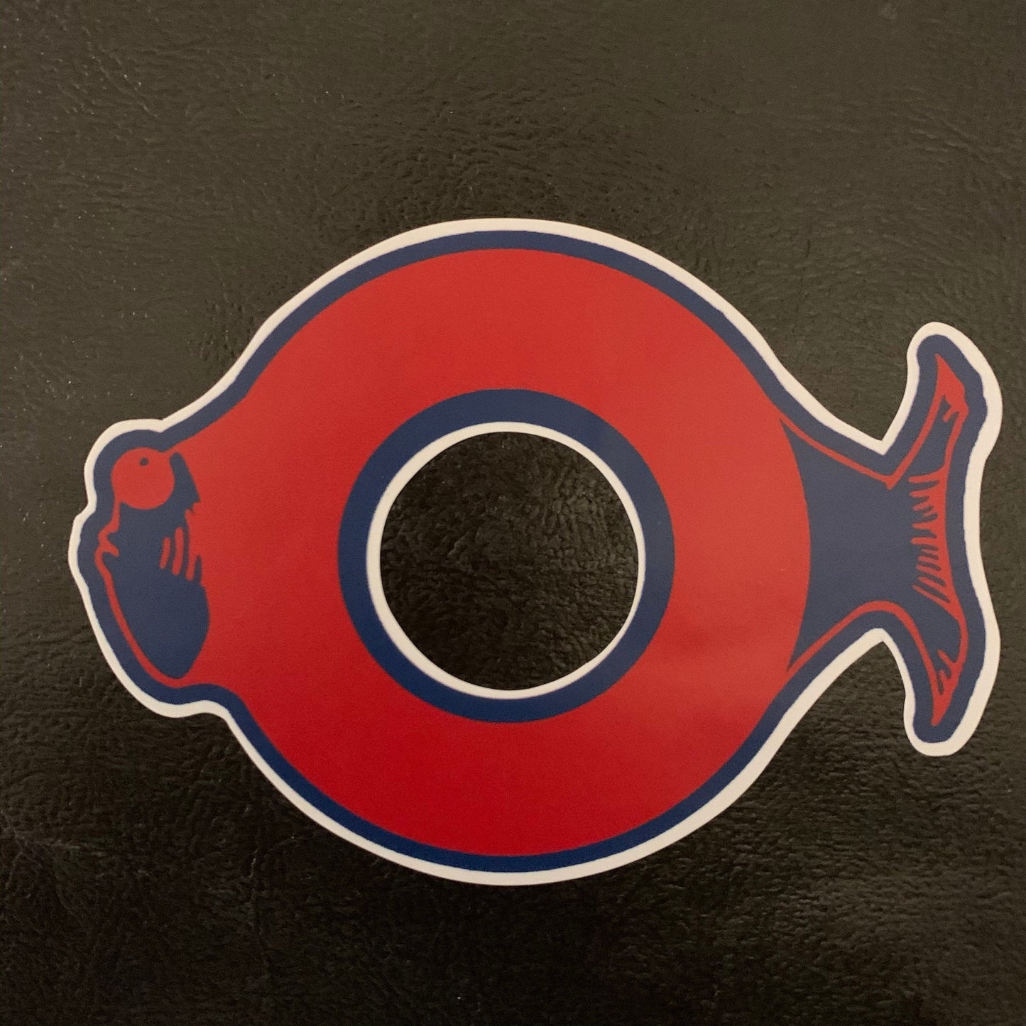 Donut Fish Logo Stickers - 4"