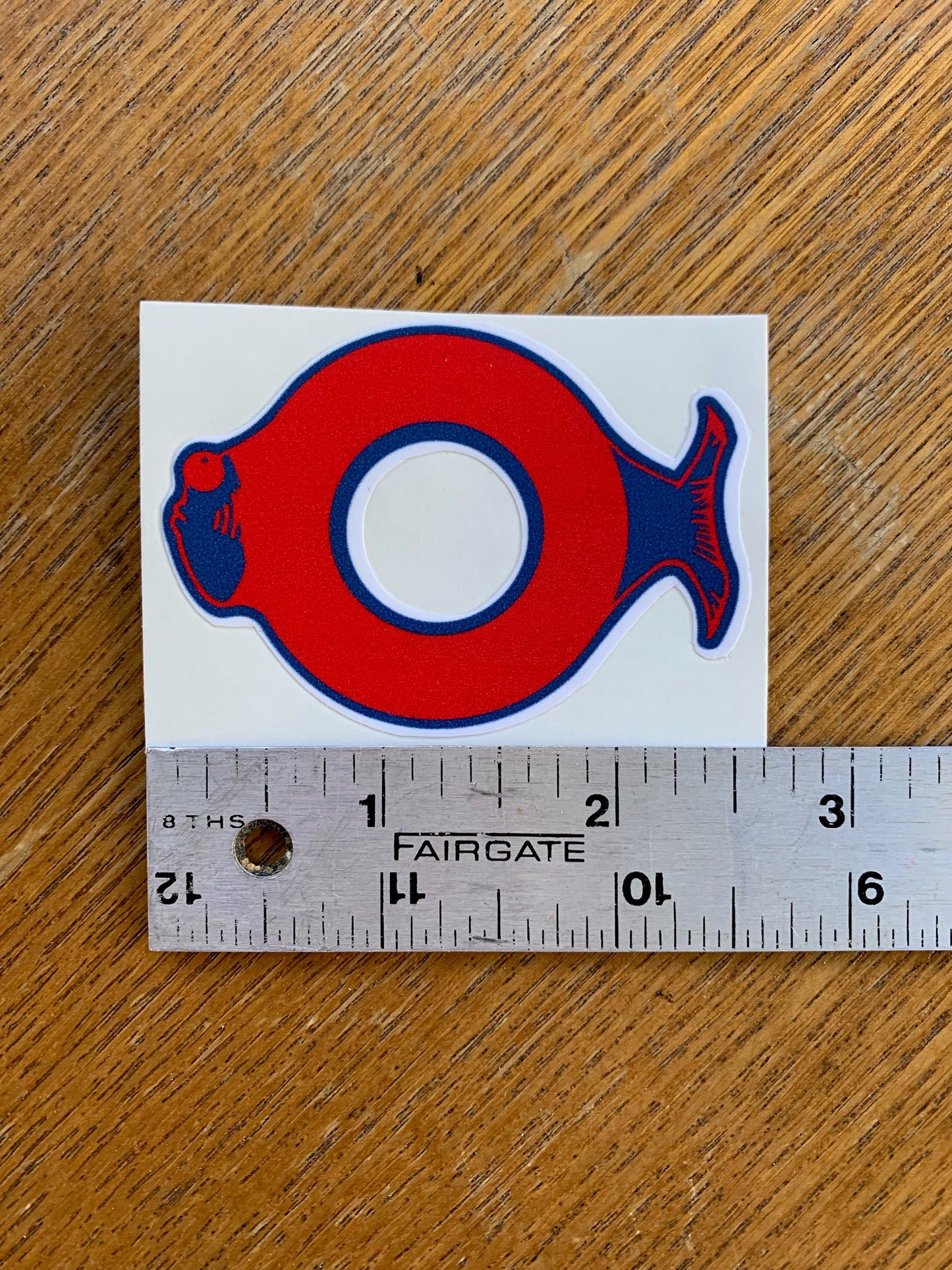 Donut Fish Logo Stickers - 2"