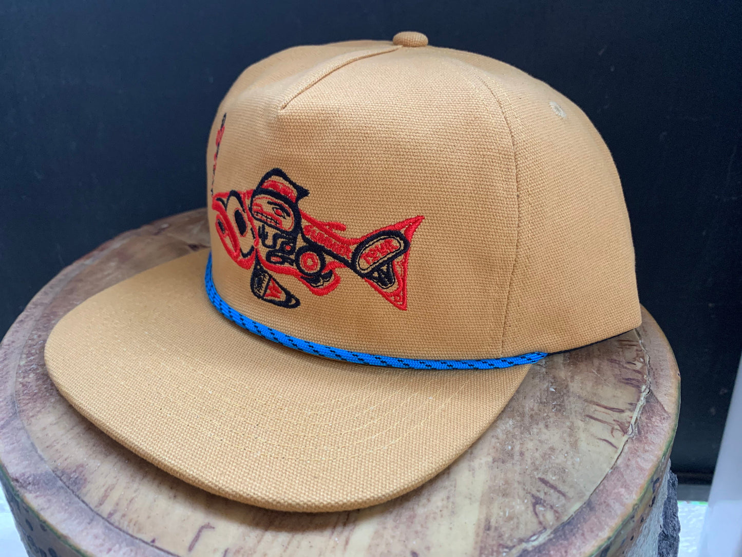 Native Fish Canvas Hat- Tan