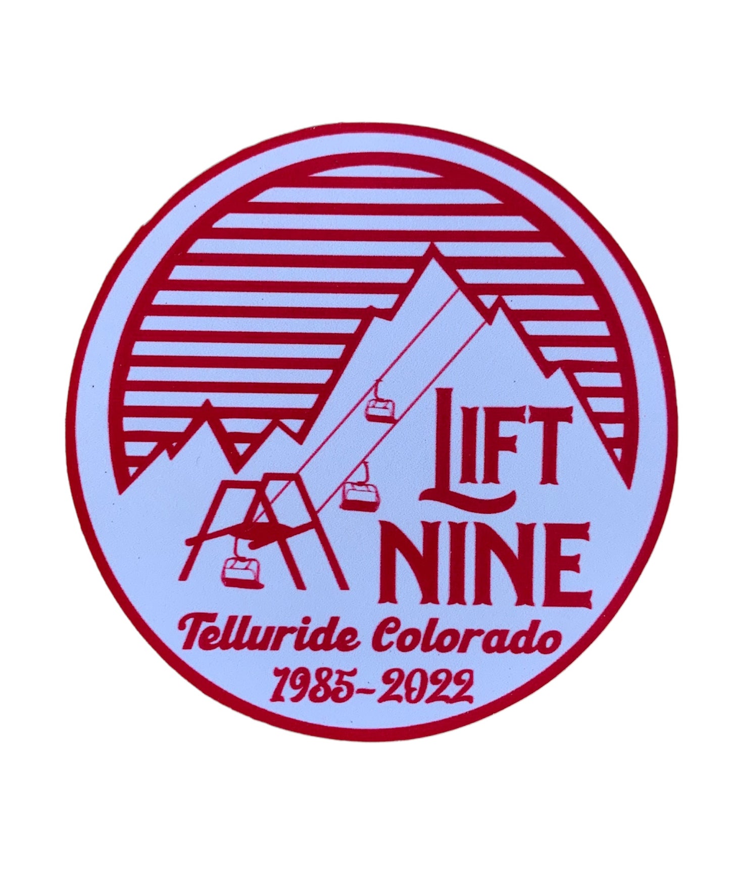 Lift 9 Ski Telluride Colorado Stickers (2)